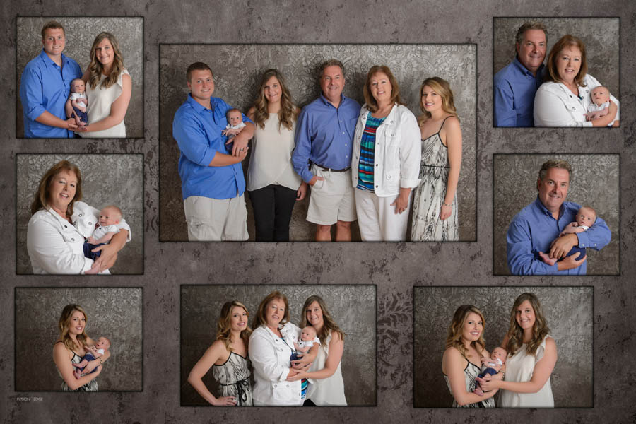 Family portrait collage