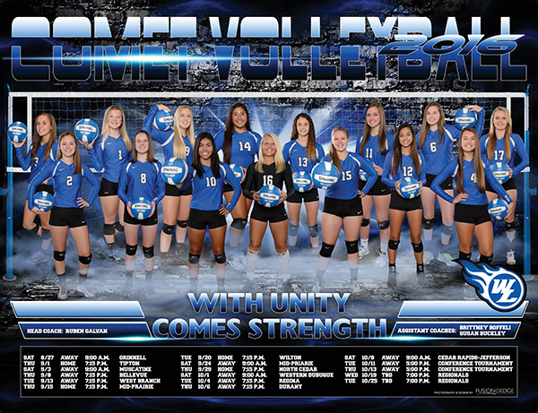 West Liberty Comet High School volleyball team poster