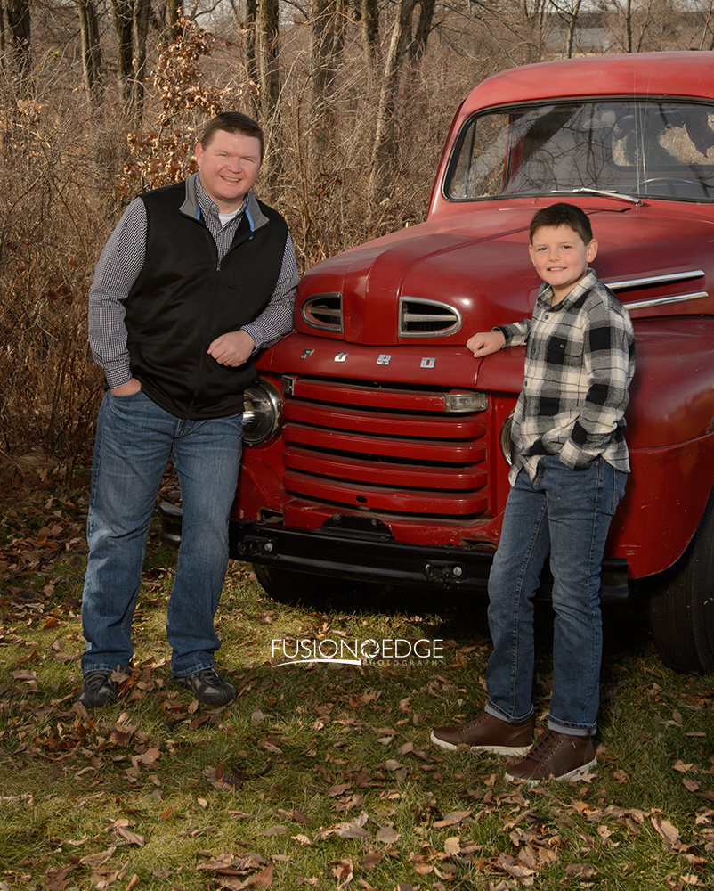Vintage Red Truck Holiday Session  | 1950FordF1Photos.jpg