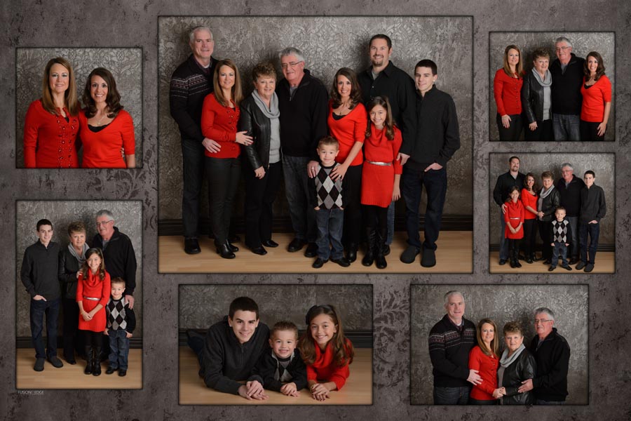 Family portrait collage