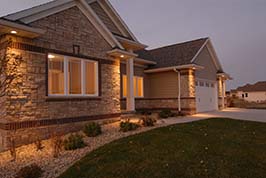 House at dusk